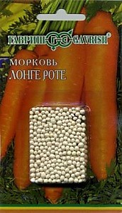 Морковь гранулированная Лонге Роте (Бессердцевинная) 300 шт.